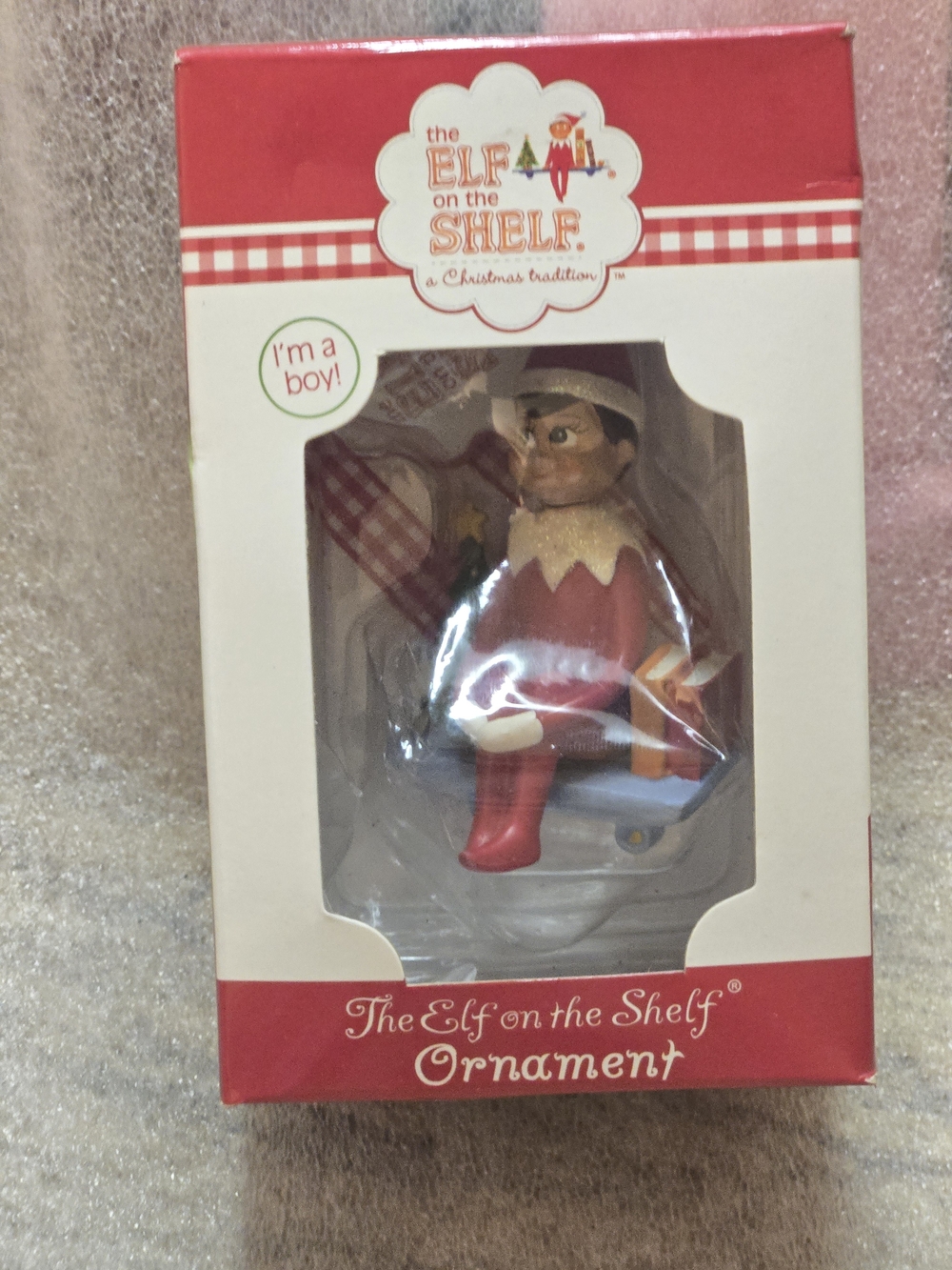 Hallmark Elf on the Shelf Boy Ornament - Red and White